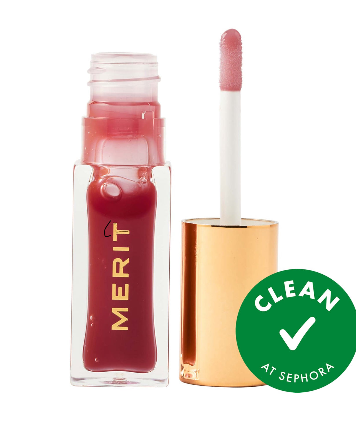 MERIT
Shade Slick Gelée Sheer Tinted Lip Oil Mapleton