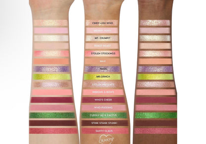 Airbrush Soft Focus Blush Brush #113 y ColourPop x The Grinch How The Grinch Stole Christmas Eyeshadow Palette
